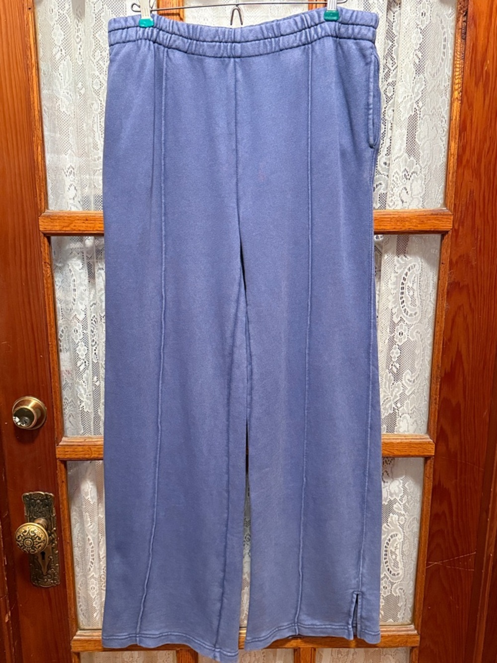 aerie Blue Wide Leg Trouser Sweatpants